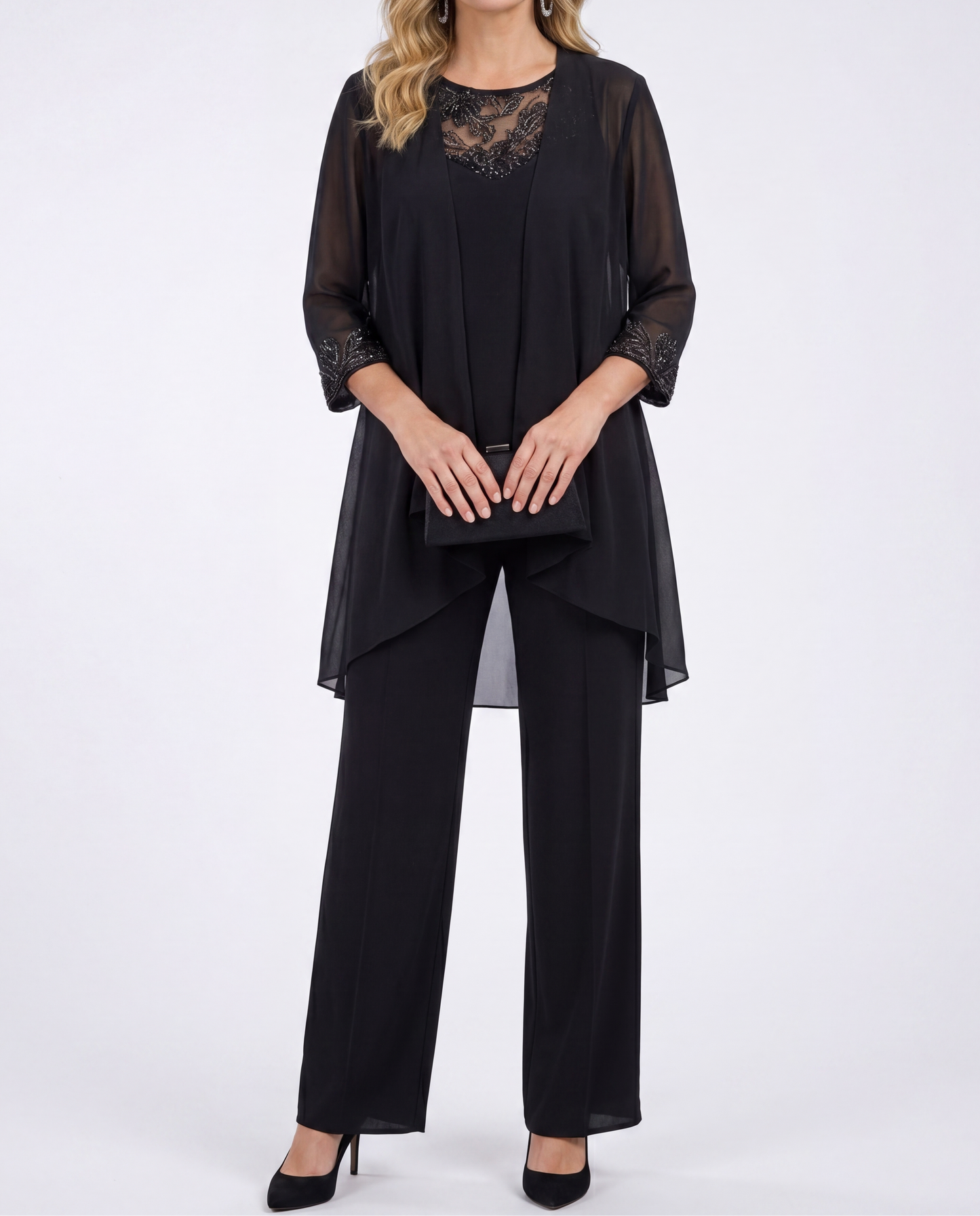 Carmen - Conjunto Elegante de 3 Piezas: Saco, Blusa y Pantalón