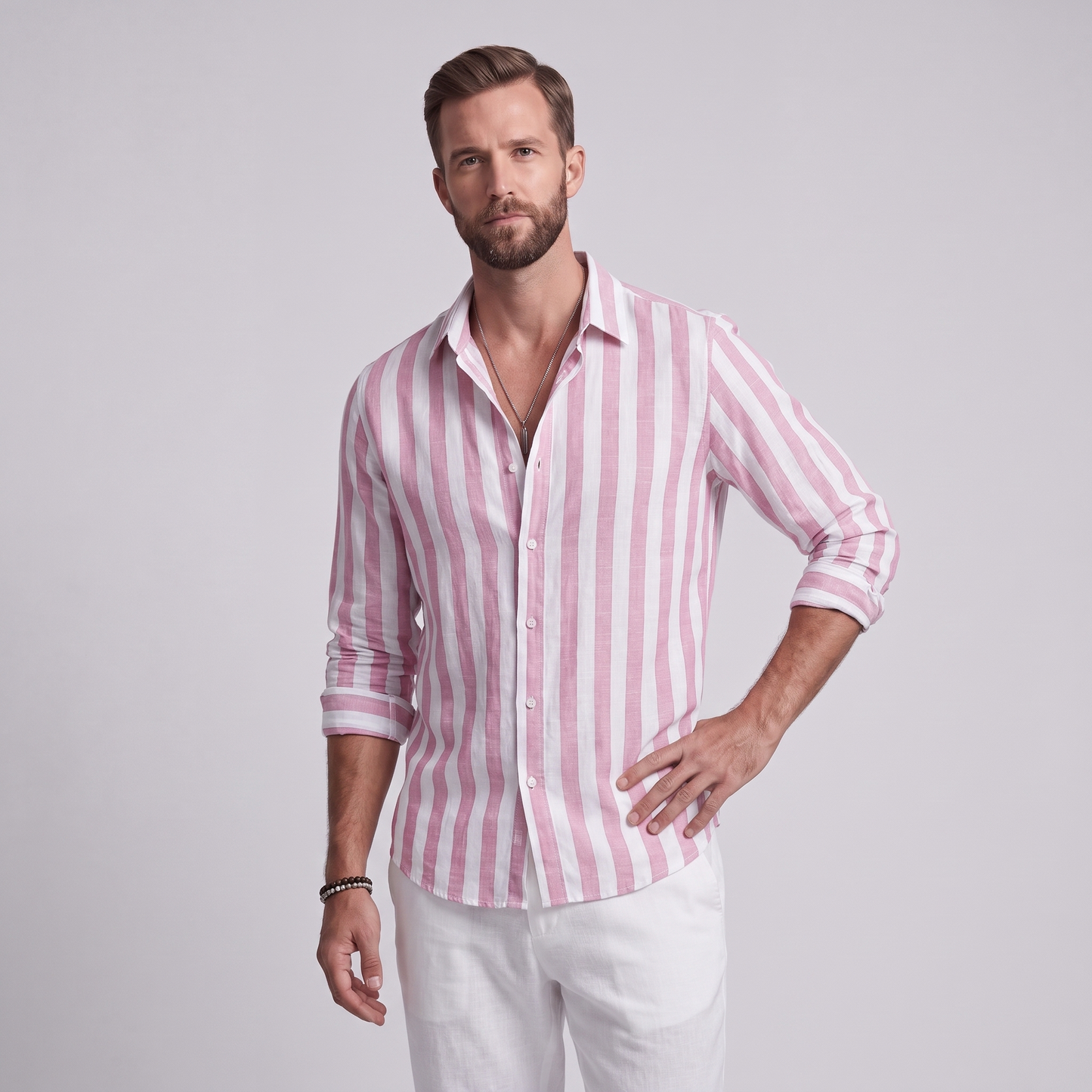 Joaquin camisa rayas rosa