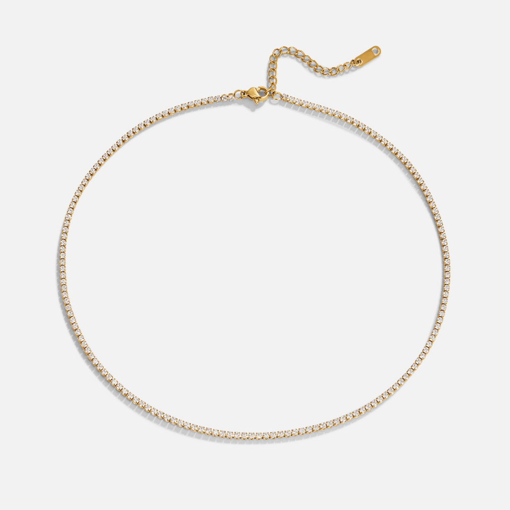 Fernanda - Collar de Cristal Dorado