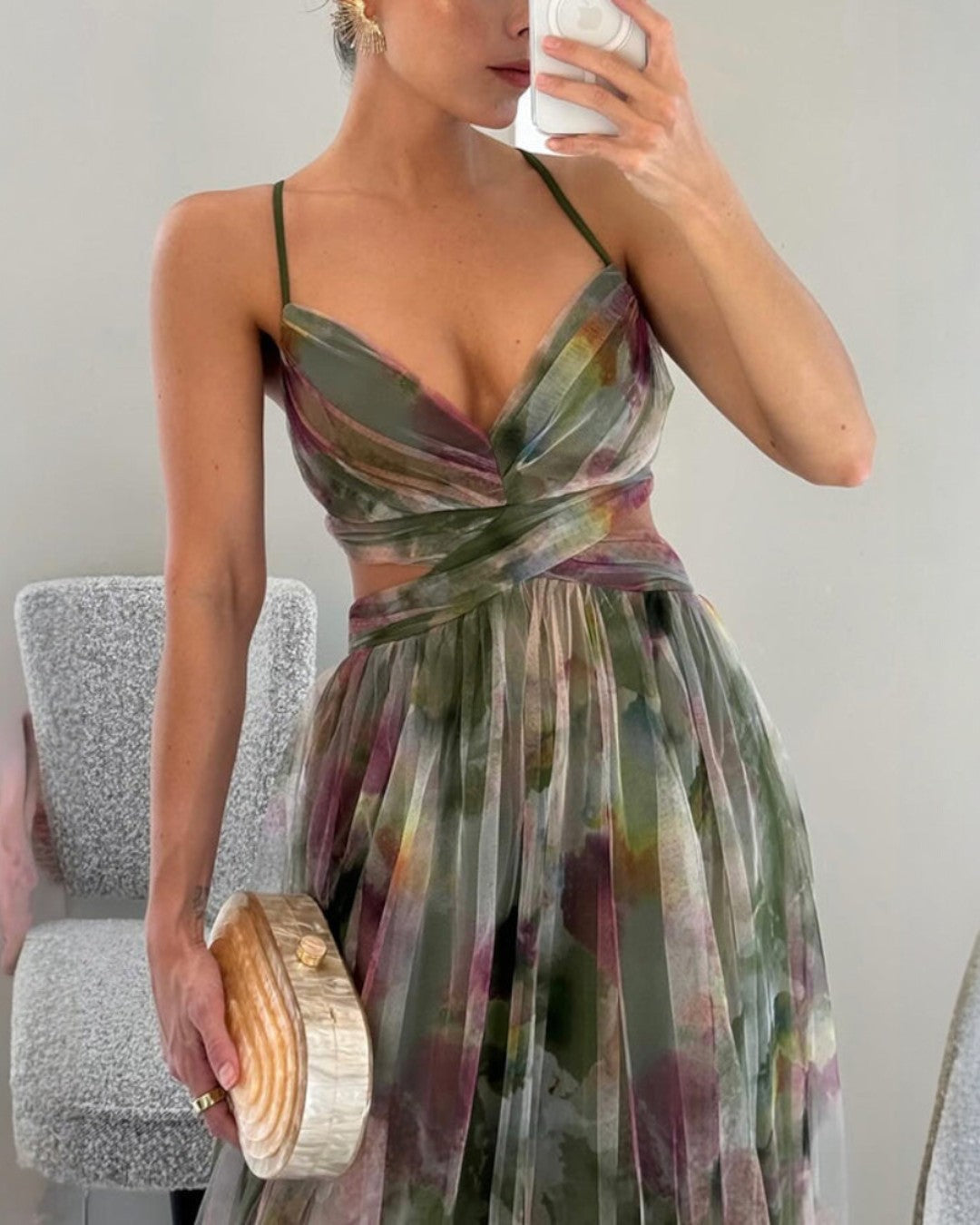 Luciana – Vestido Maxi Floral con Caída Fluida