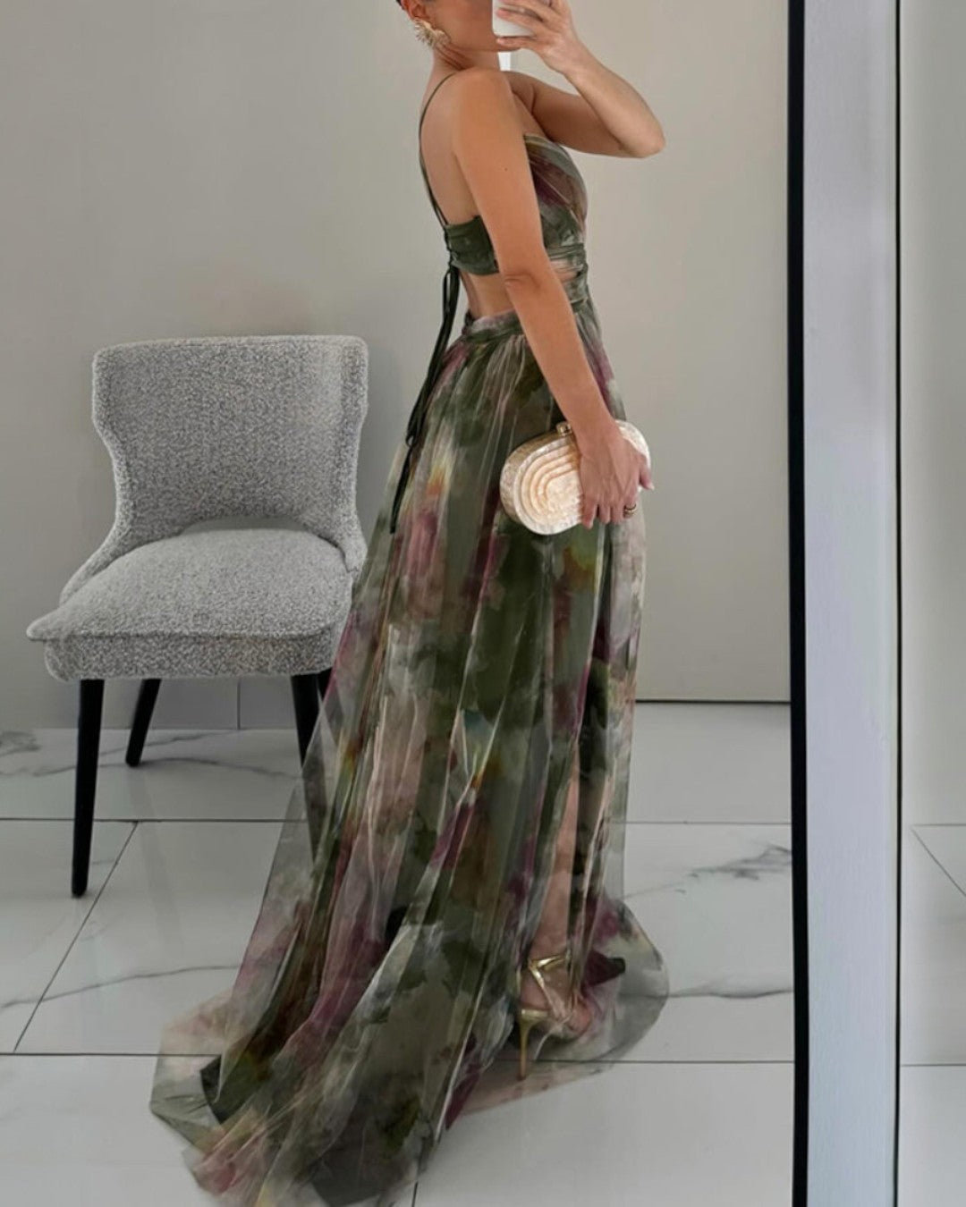 Luciana – Vestido Maxi Floral con Caída Fluida
