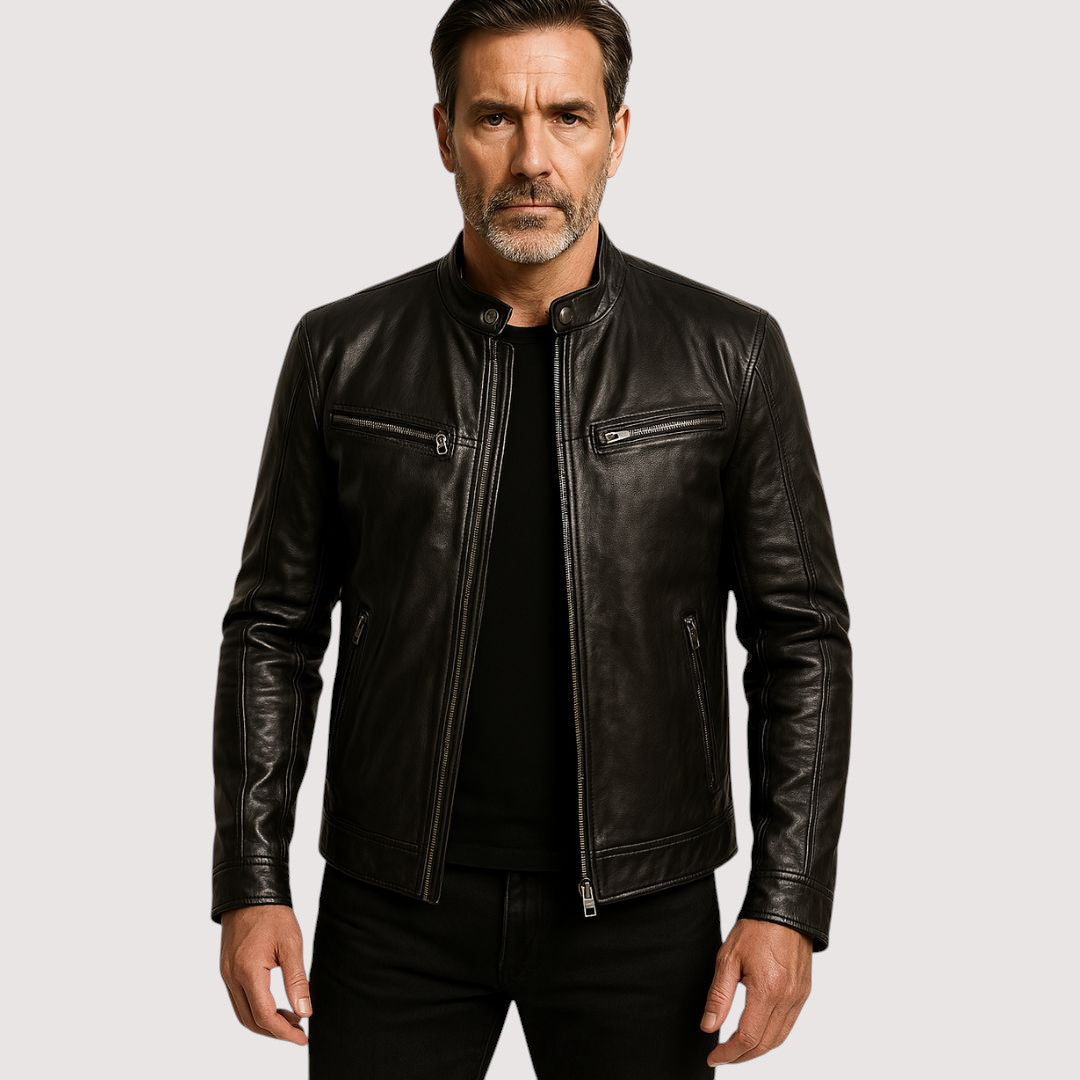 Casaca de cuero para hombre - modelo