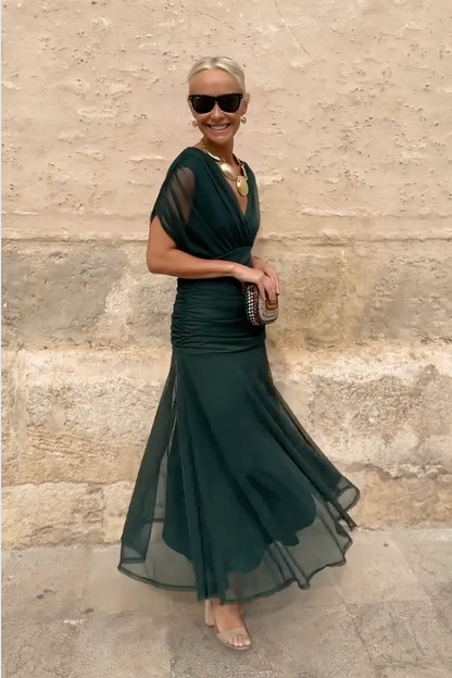 Luisa - Vestido Largo de Fiesta con Cuello en V
