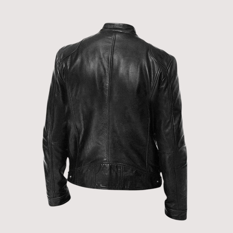Casaca de cuero para hombre - detalle