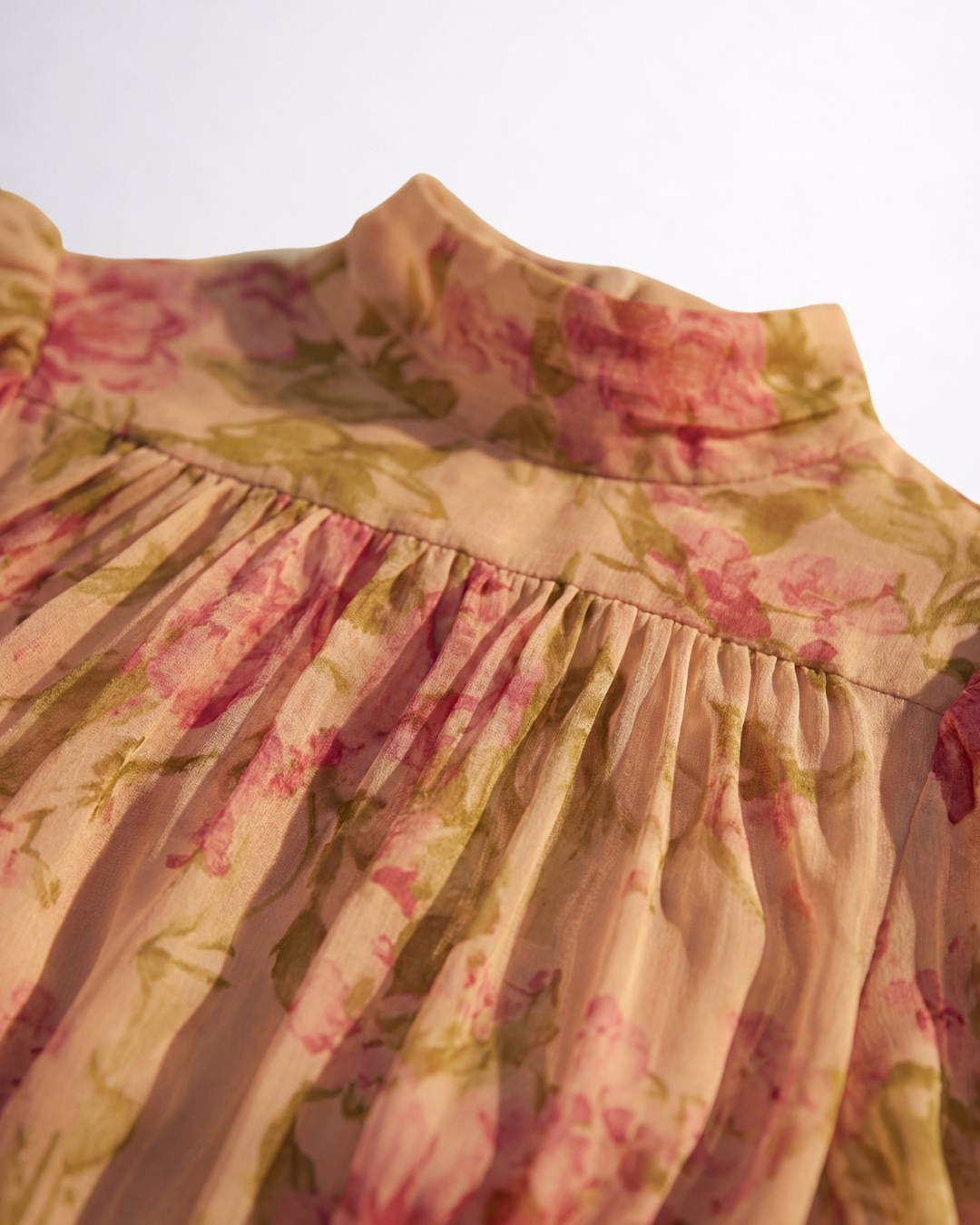 Lorena – Vestido Largo Floral en Gasa