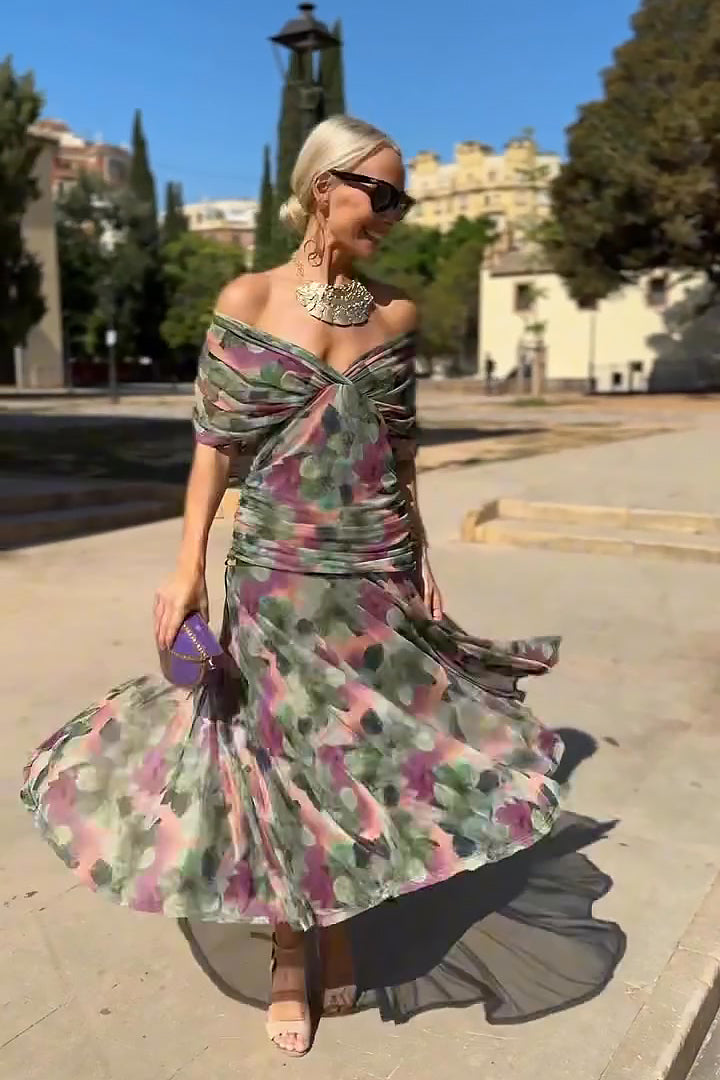 Luisa - Vestido Largo de Fiesta con Cuello en V