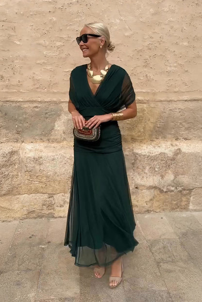 Luisa - Vestido Largo de Fiesta con Cuello en V