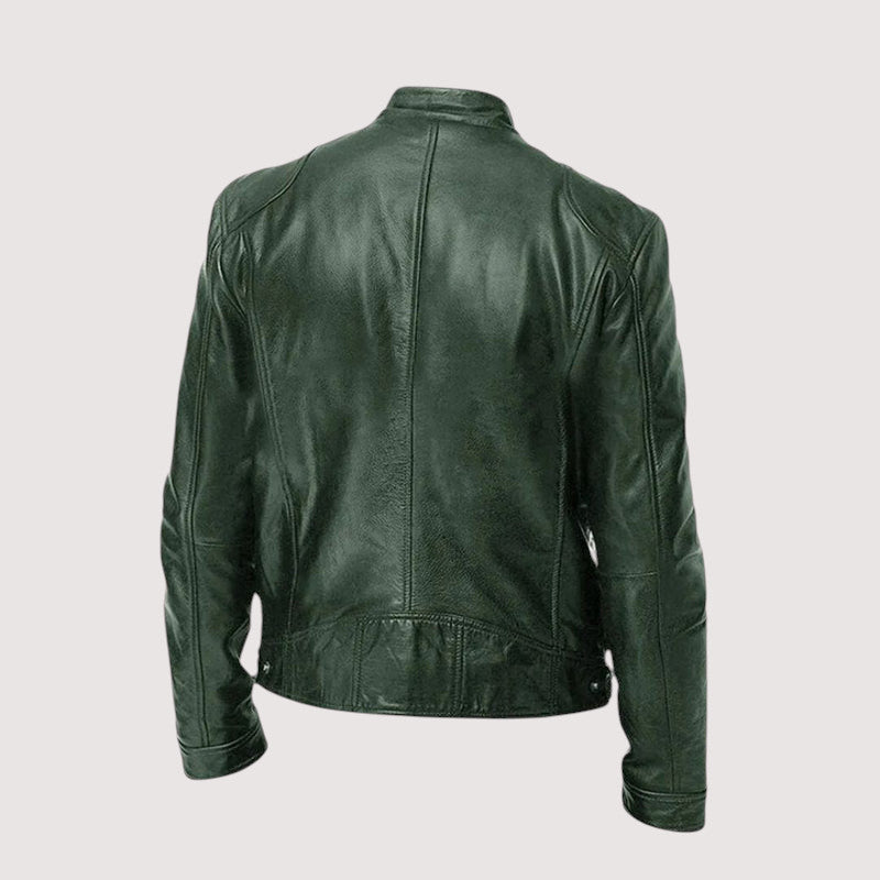 Casaca de cuero para hombre - detalle
