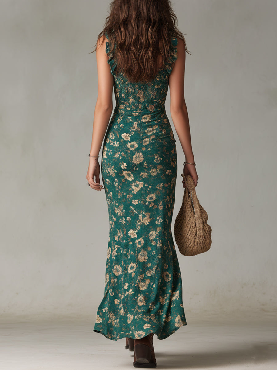 Roxana – Vestido Largo Elegante Retro