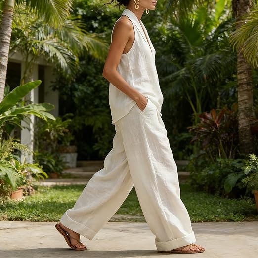 Fernanda - Conjunto Halter con Pantalón Palazzo