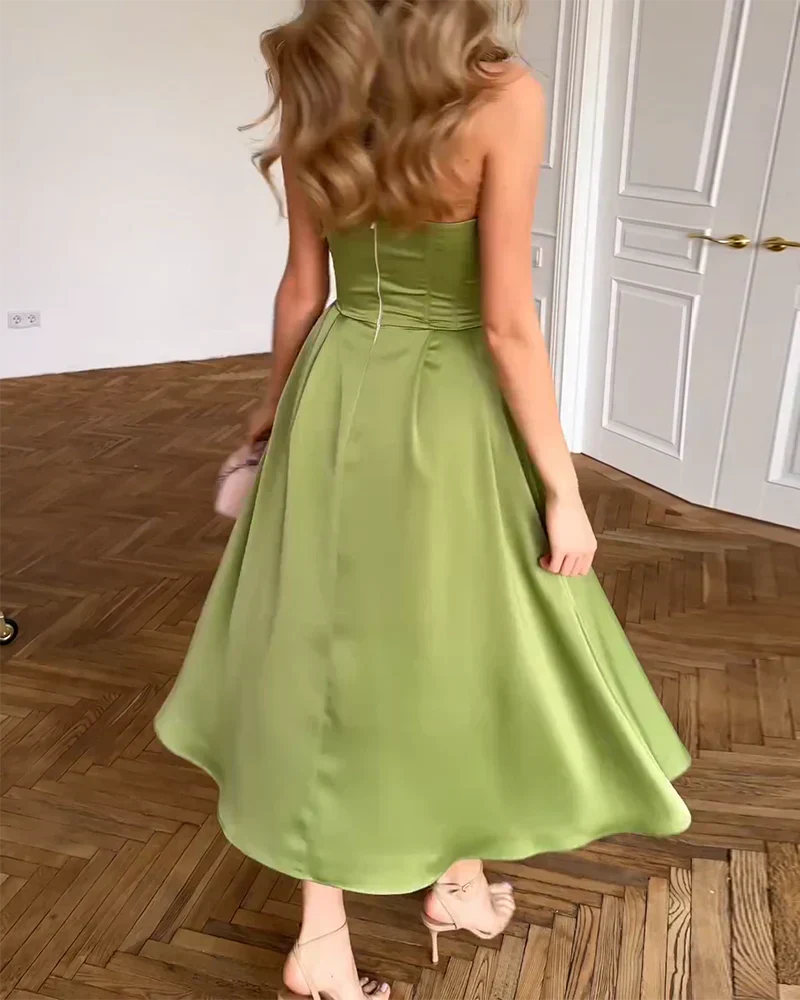 Bianca – Vestido Midi Elegante Palabra de Honor