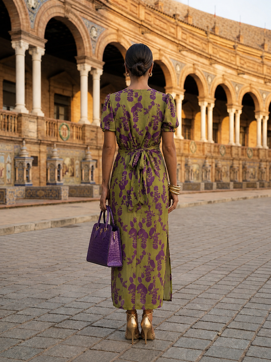Isabella – Vestido Maxi Floral con Caída Fluida