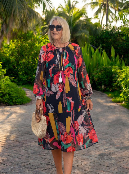 Camila - Vestido Elegante de Flores