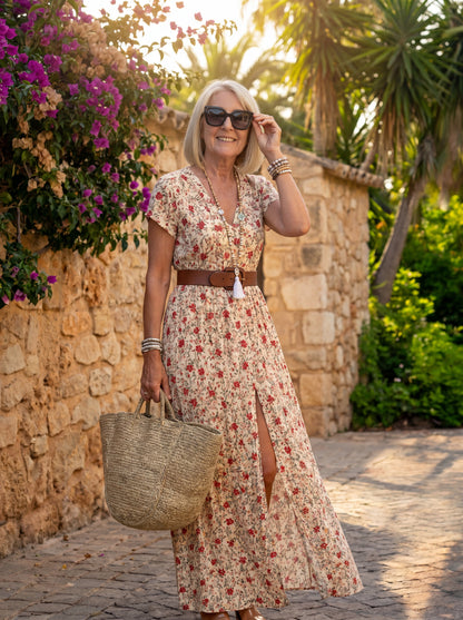 Joselin - Vestido Largo Bohemio con Cinturon