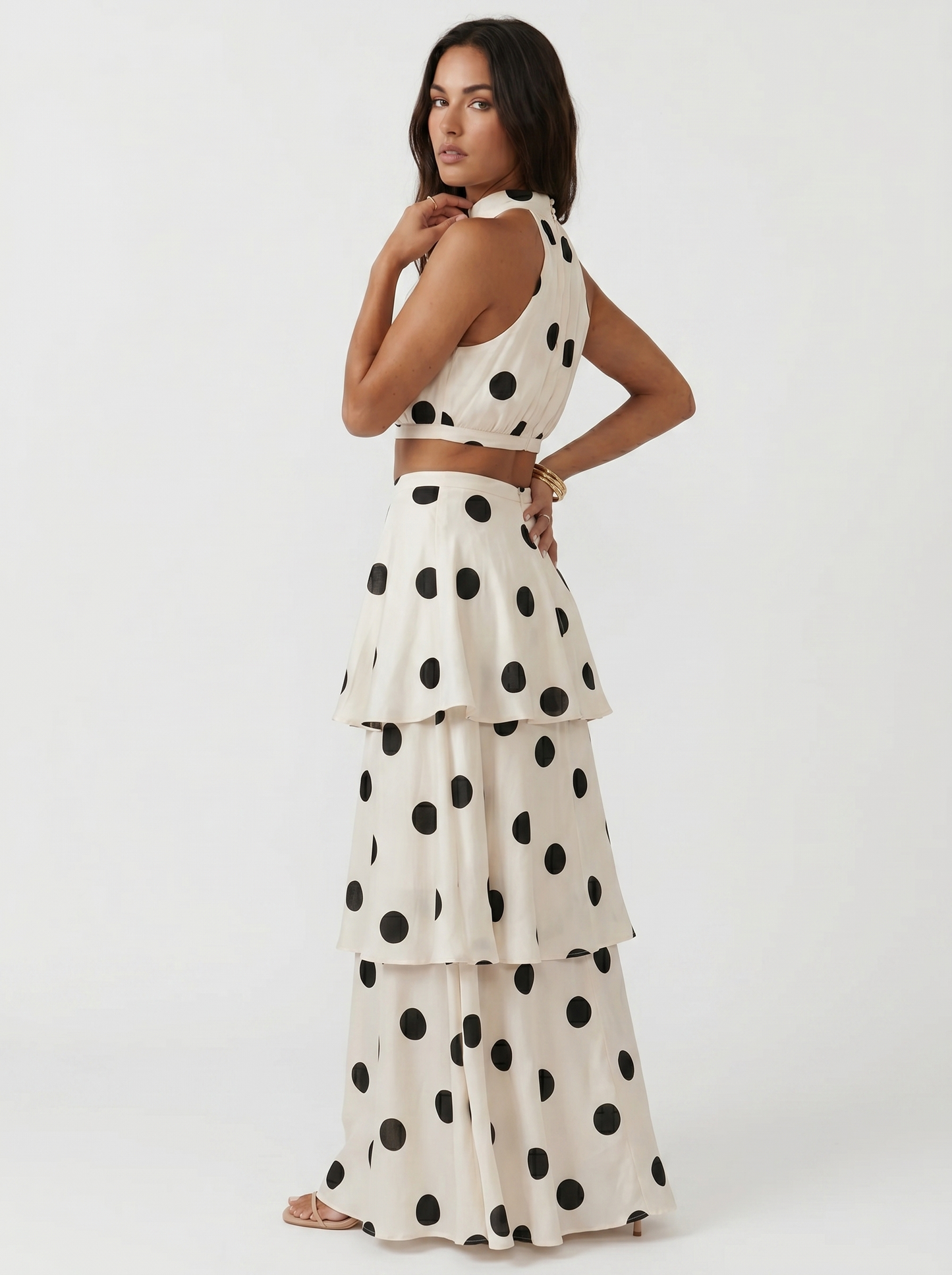 Carmen – Conjunto de Top y Falda Larga de Lunares