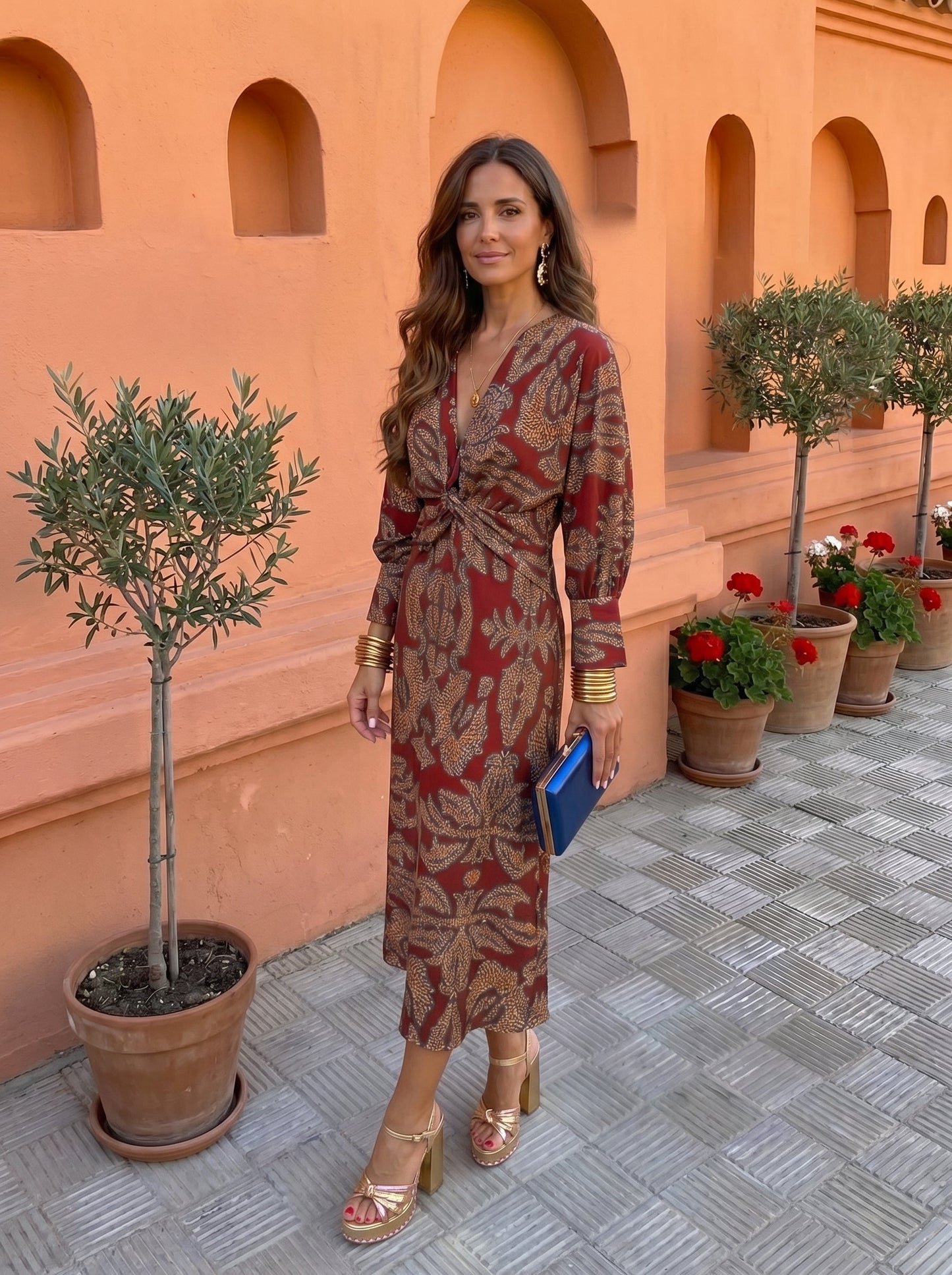 Camila – Vestido Midi con Estampado