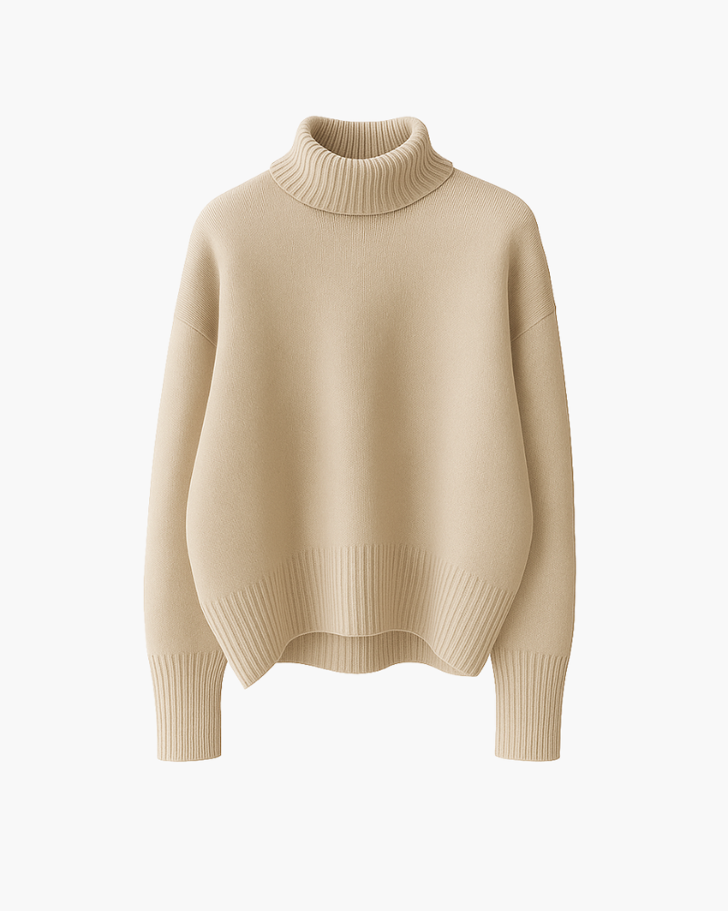 Antonella - Chompa de Cuello Alto de Punto
