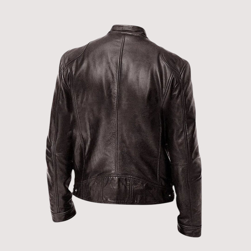 Casaca de cuero para hombre - detalle