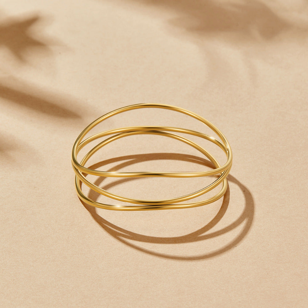 Roxana - Brazalete en Capas Dorado