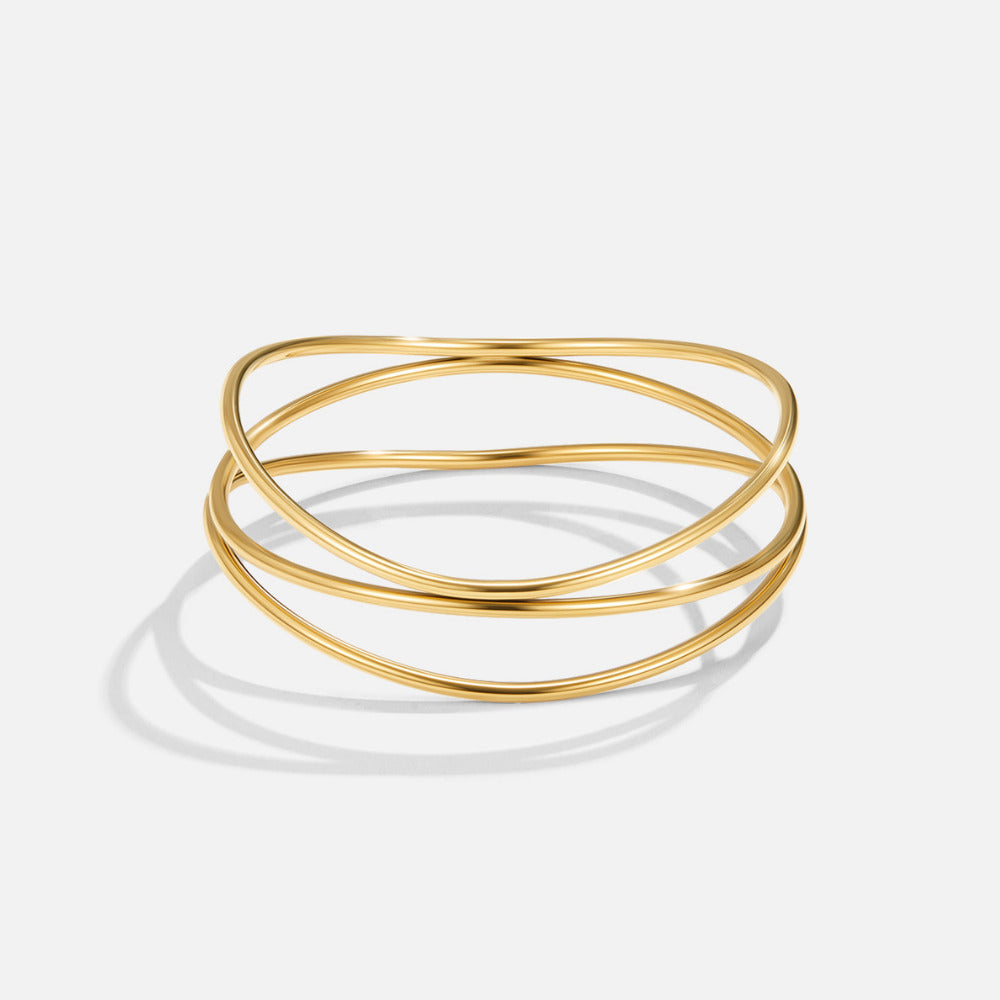 Roxana - Brazalete en Capas Dorado