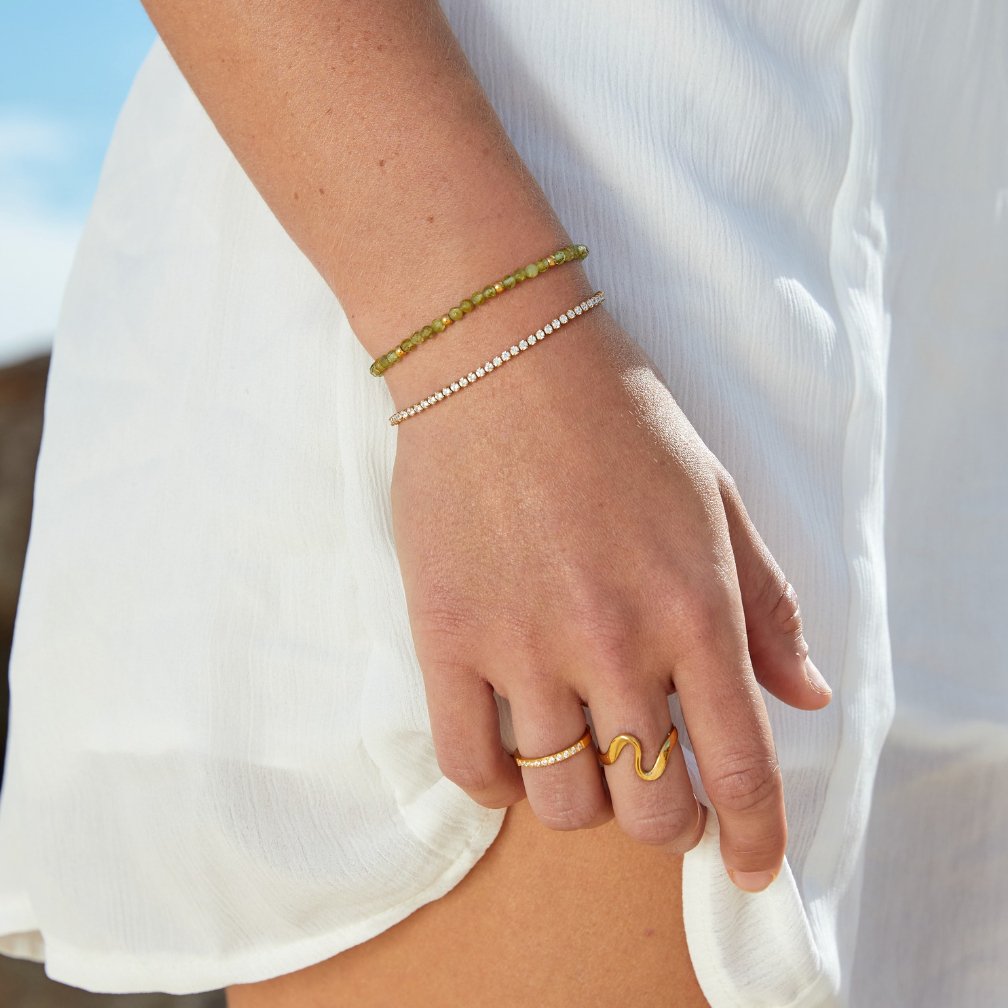 Catalina - Pulsera Tennis Dorada