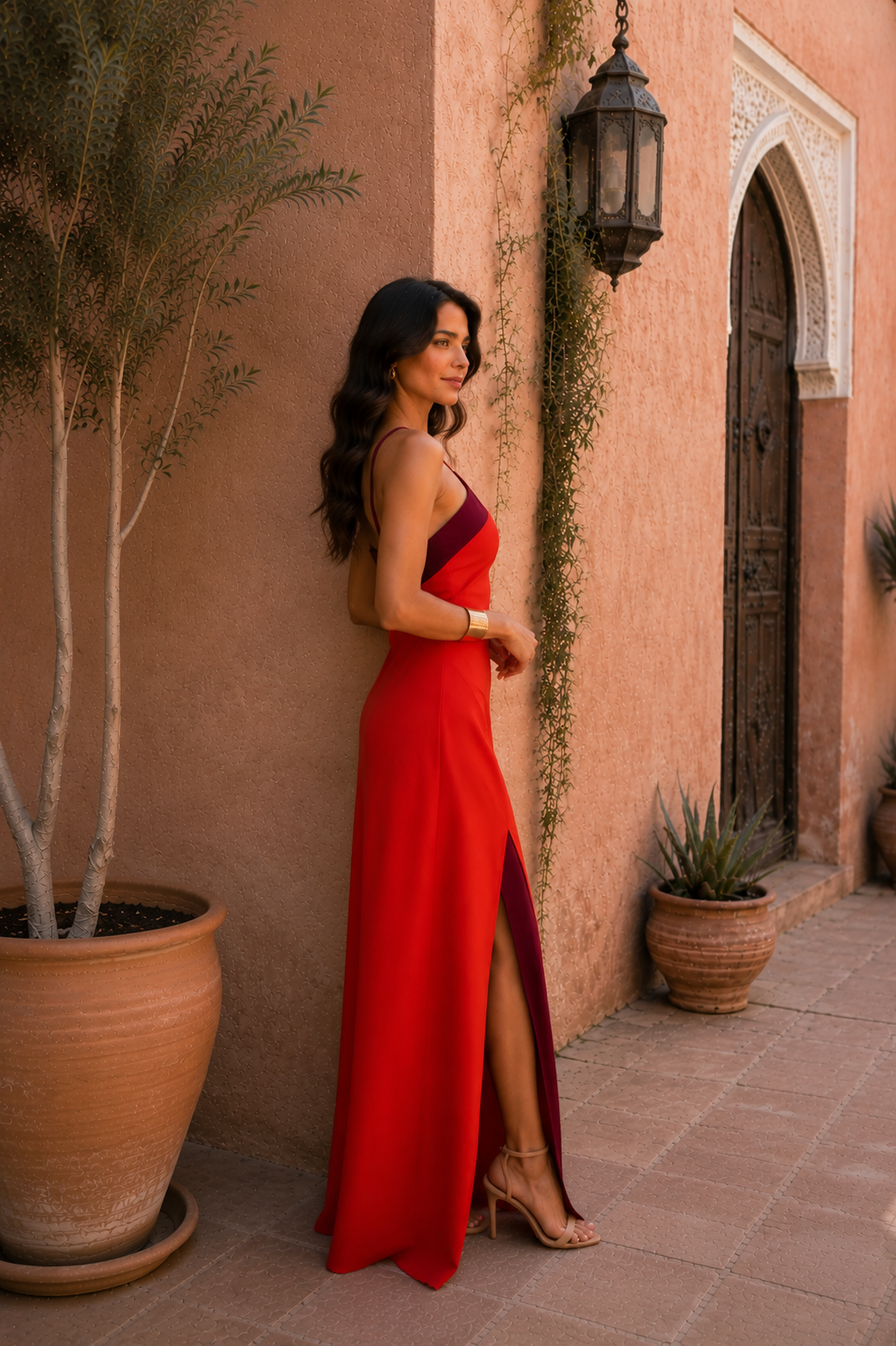 Romina – Vestido Largo Halter con Abertura