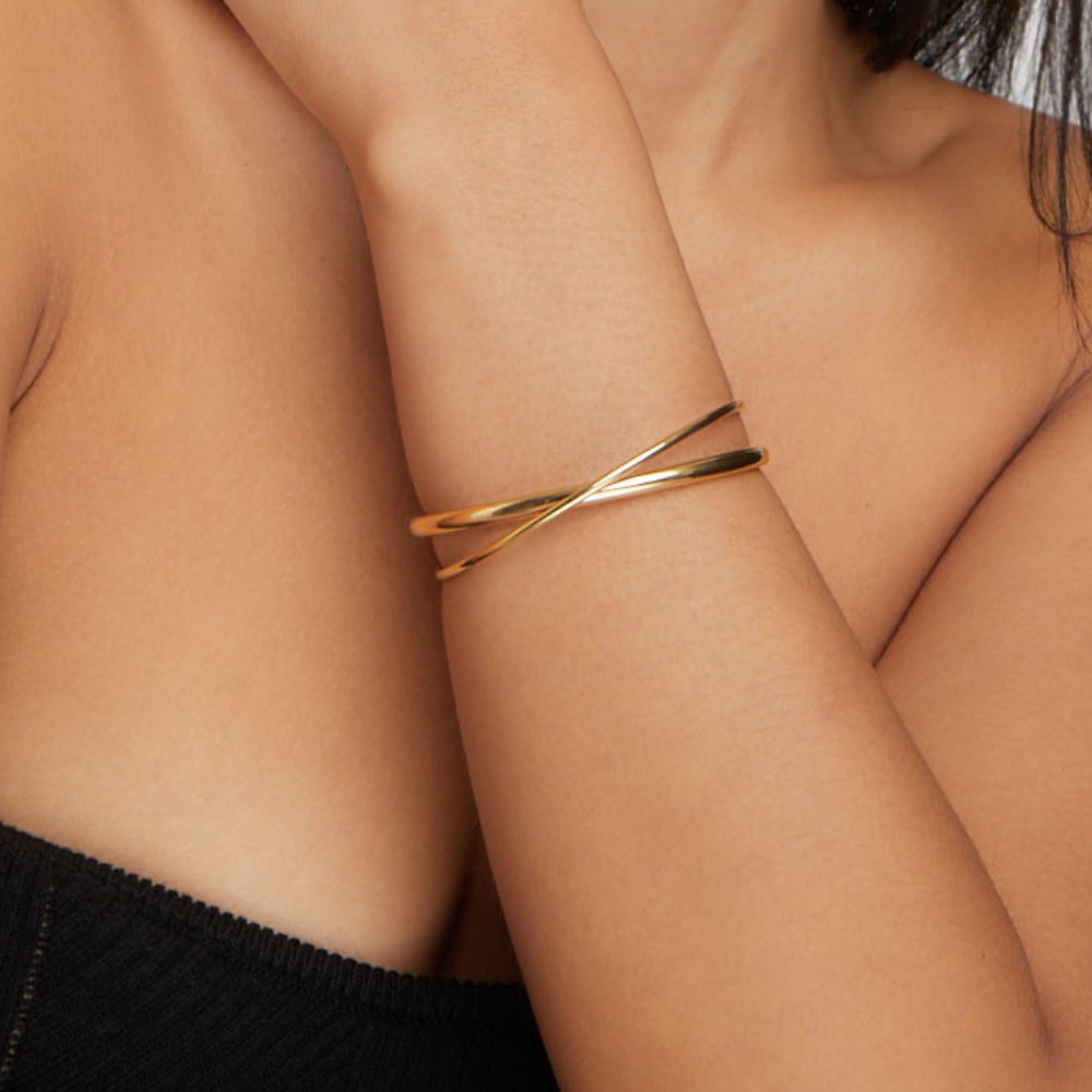 Eva - Pulsera Torcida Dorada
