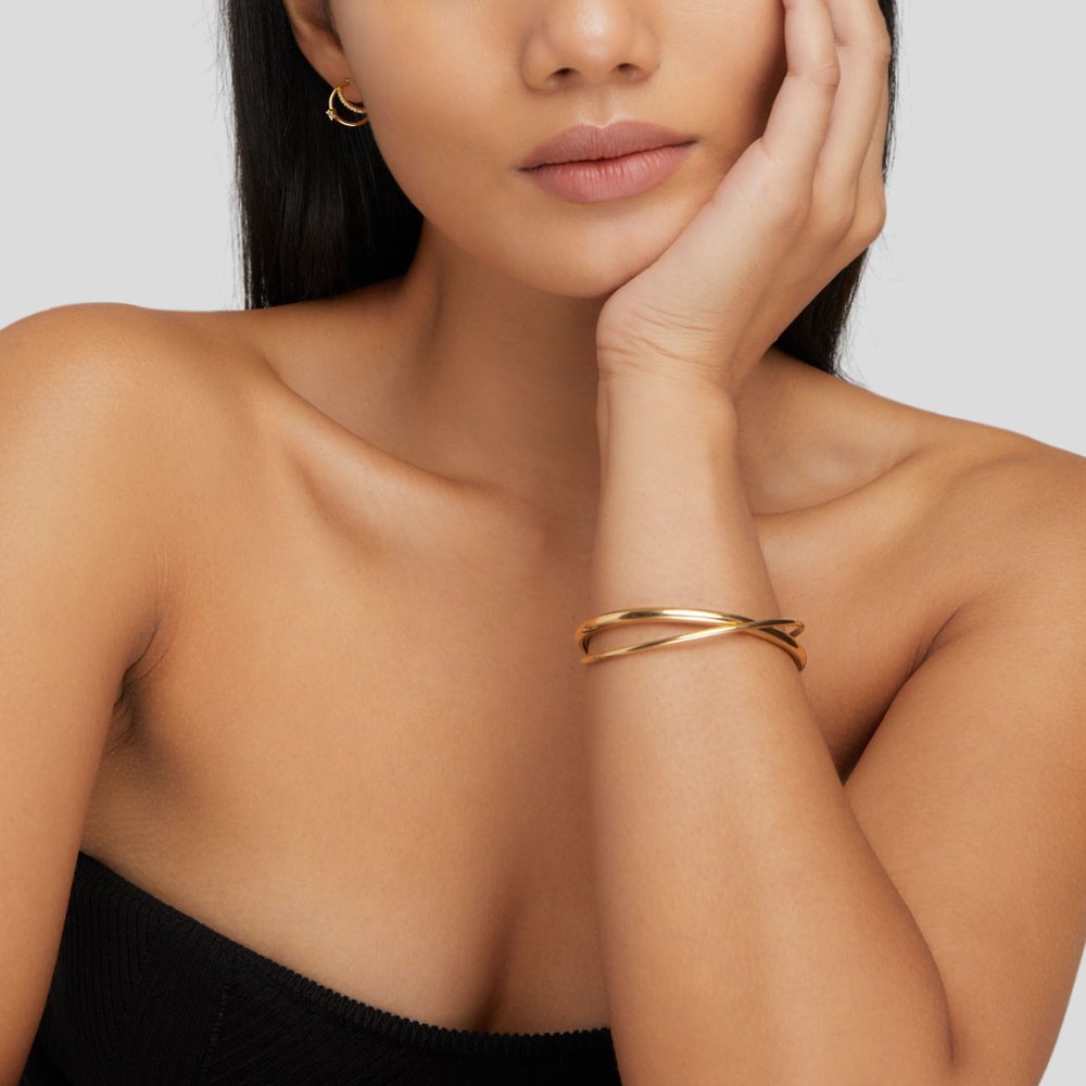 Eva - Pulsera Torcida Dorada