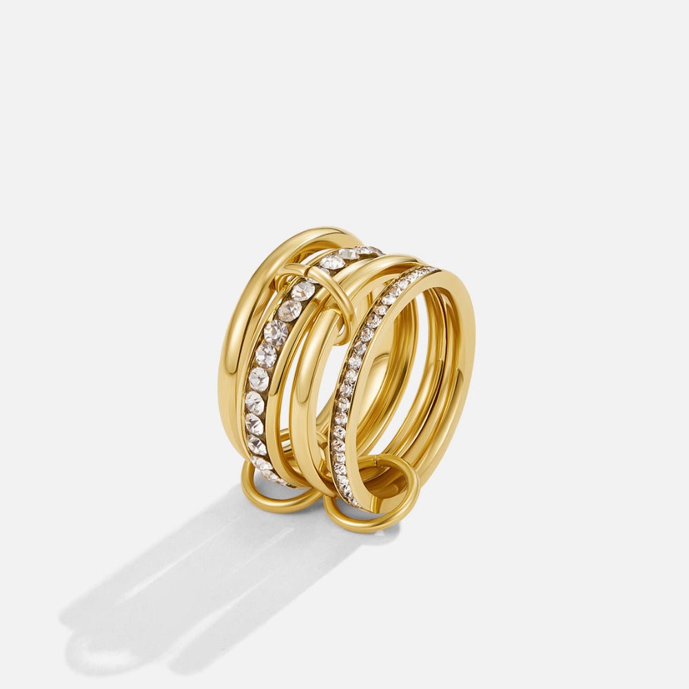 Astrid - Anillo Forever de Cristal Dorado