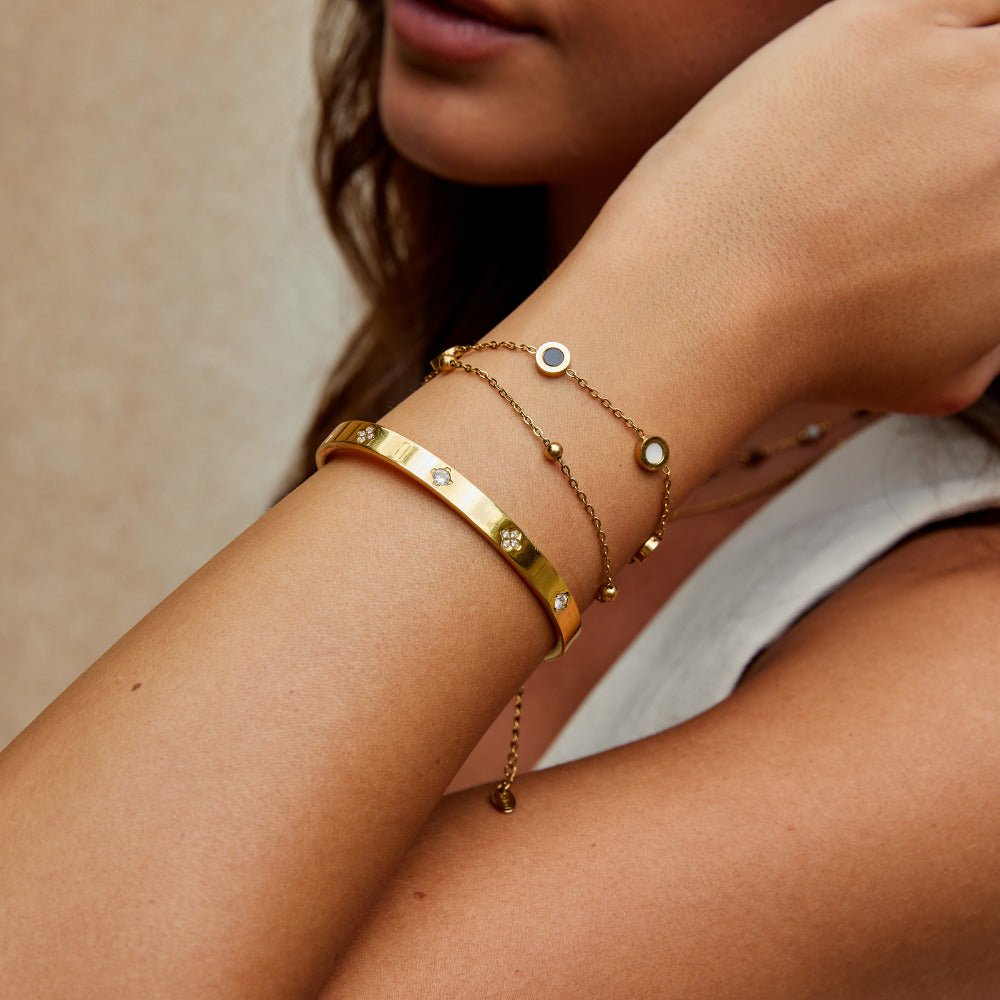 Camila - Brazalete de Trébol Dorado