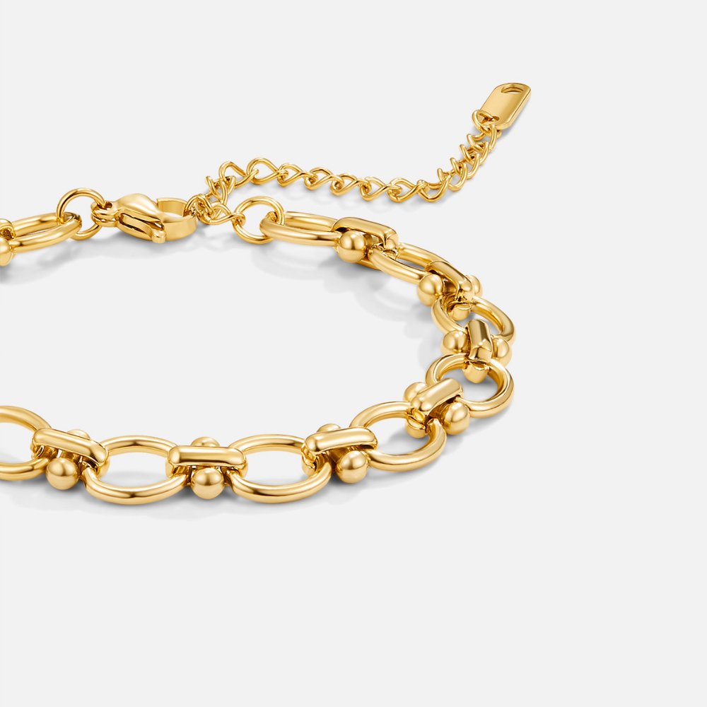 Ximena - Pulsera de Eslabones Dorada