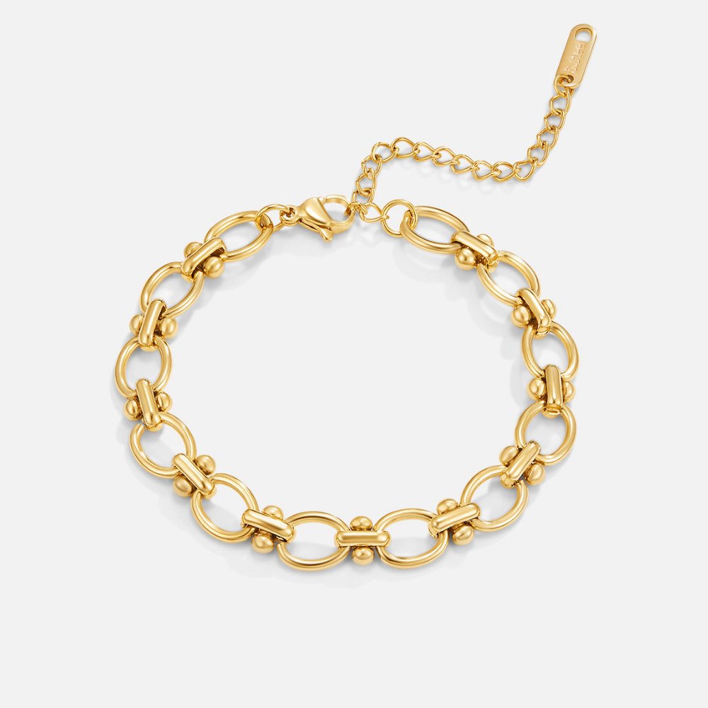 Ximena - Pulsera de Eslabones Dorada