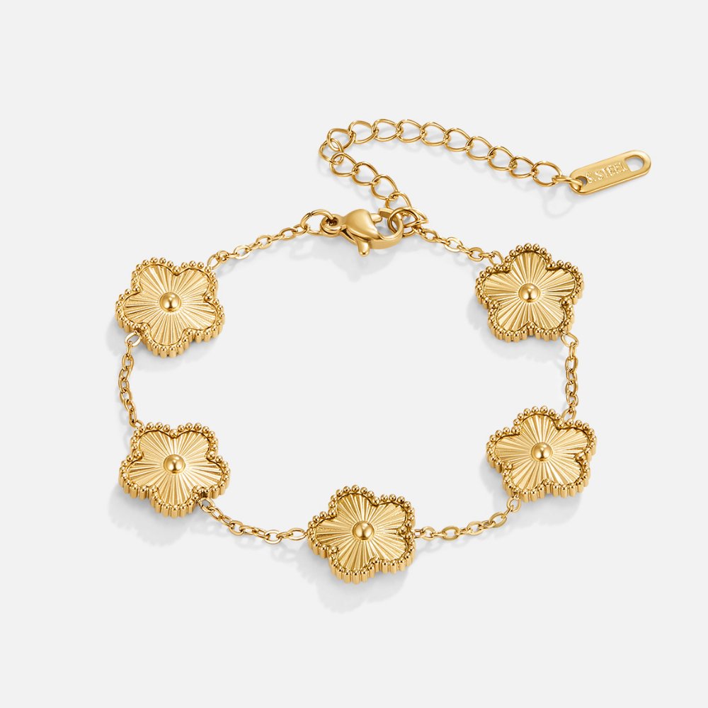 Andrea - Pulsera de Trébol Dorada