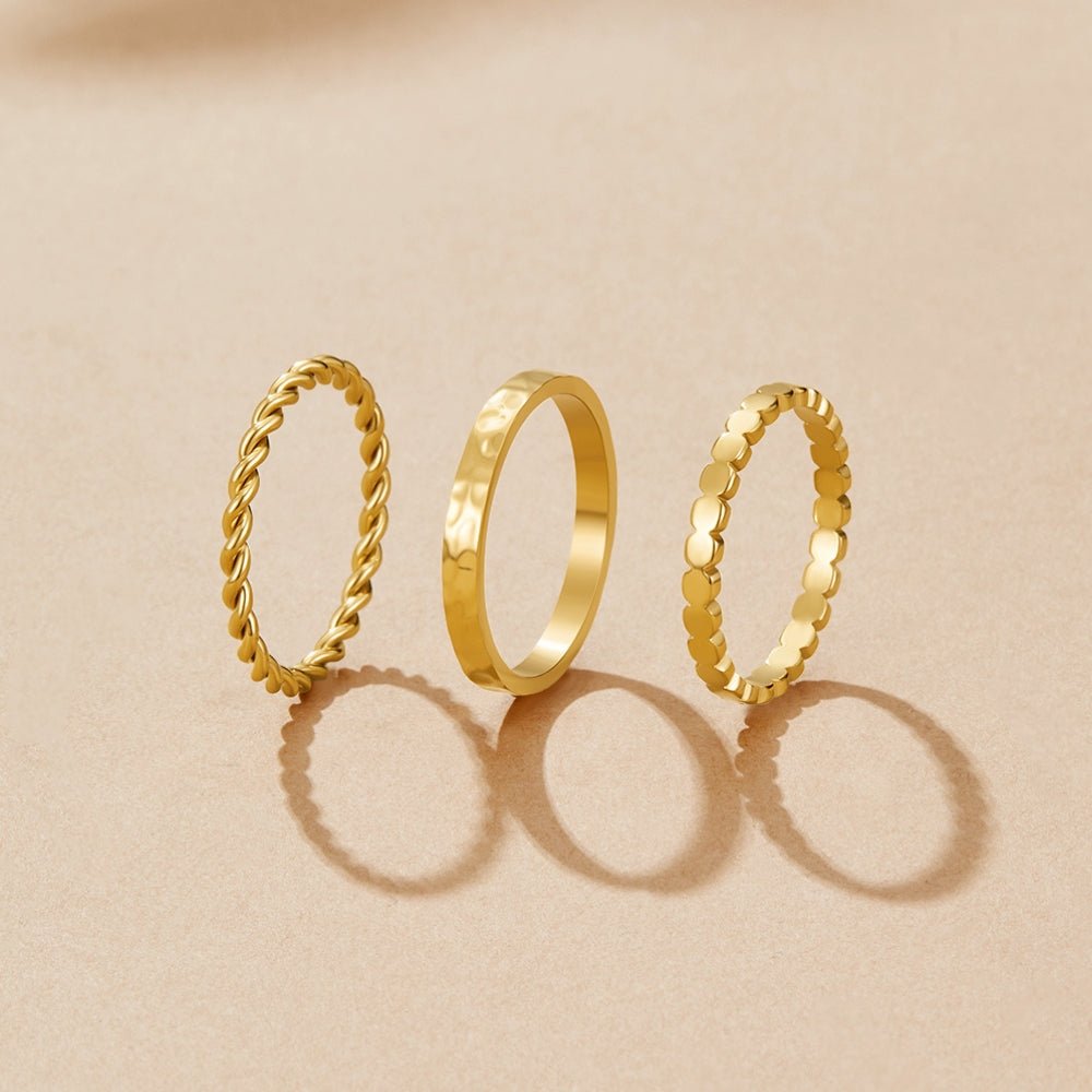Patricia - Anillo Apilable Dorado