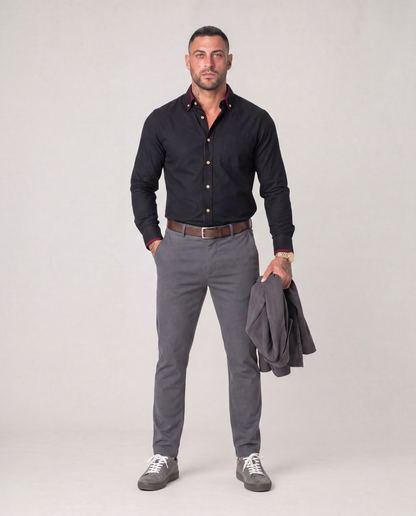 Stefano - Camisa Elegante con Borde a Contraste