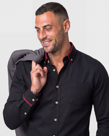 Stefano - Camisa Elegante con Borde a Contraste