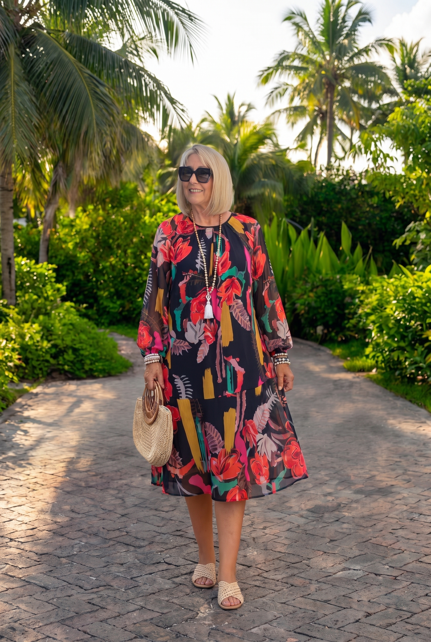 Camila - Vestido Elegante de Flores