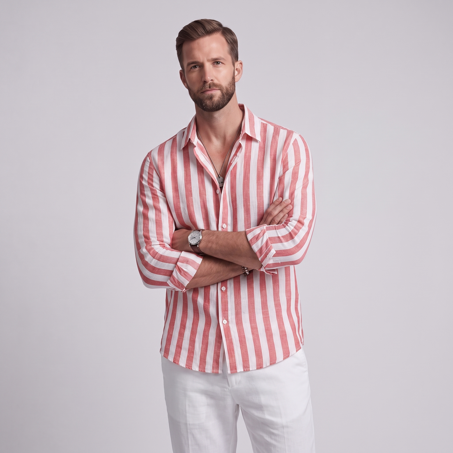 Joaquin camisa rayas roja