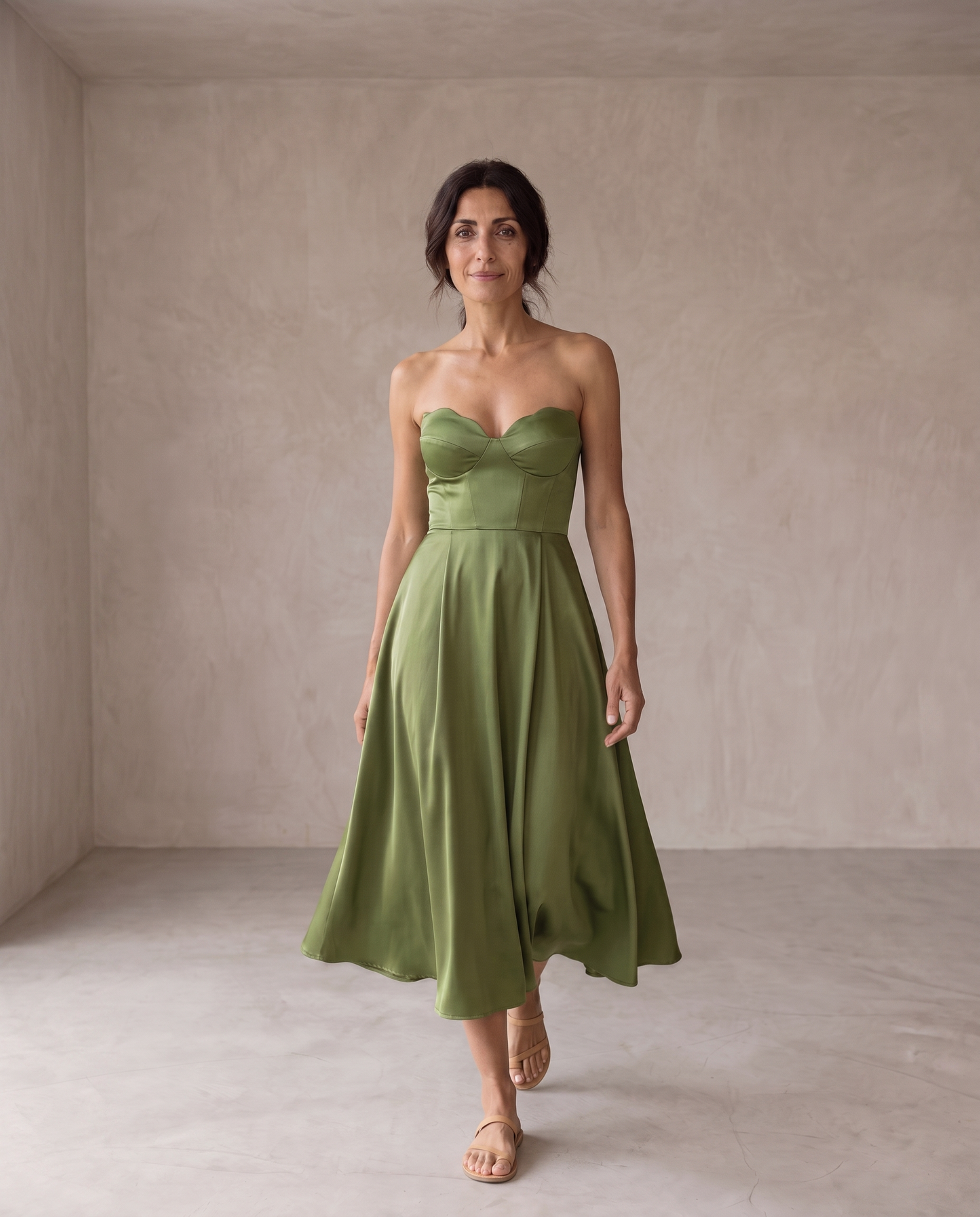 Bianca Vestido Midi Palabra de Honor