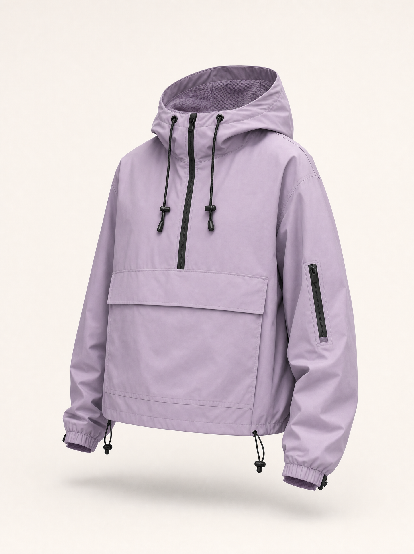 Sheyla - Casaca Impermeable con Capucha Lavanda