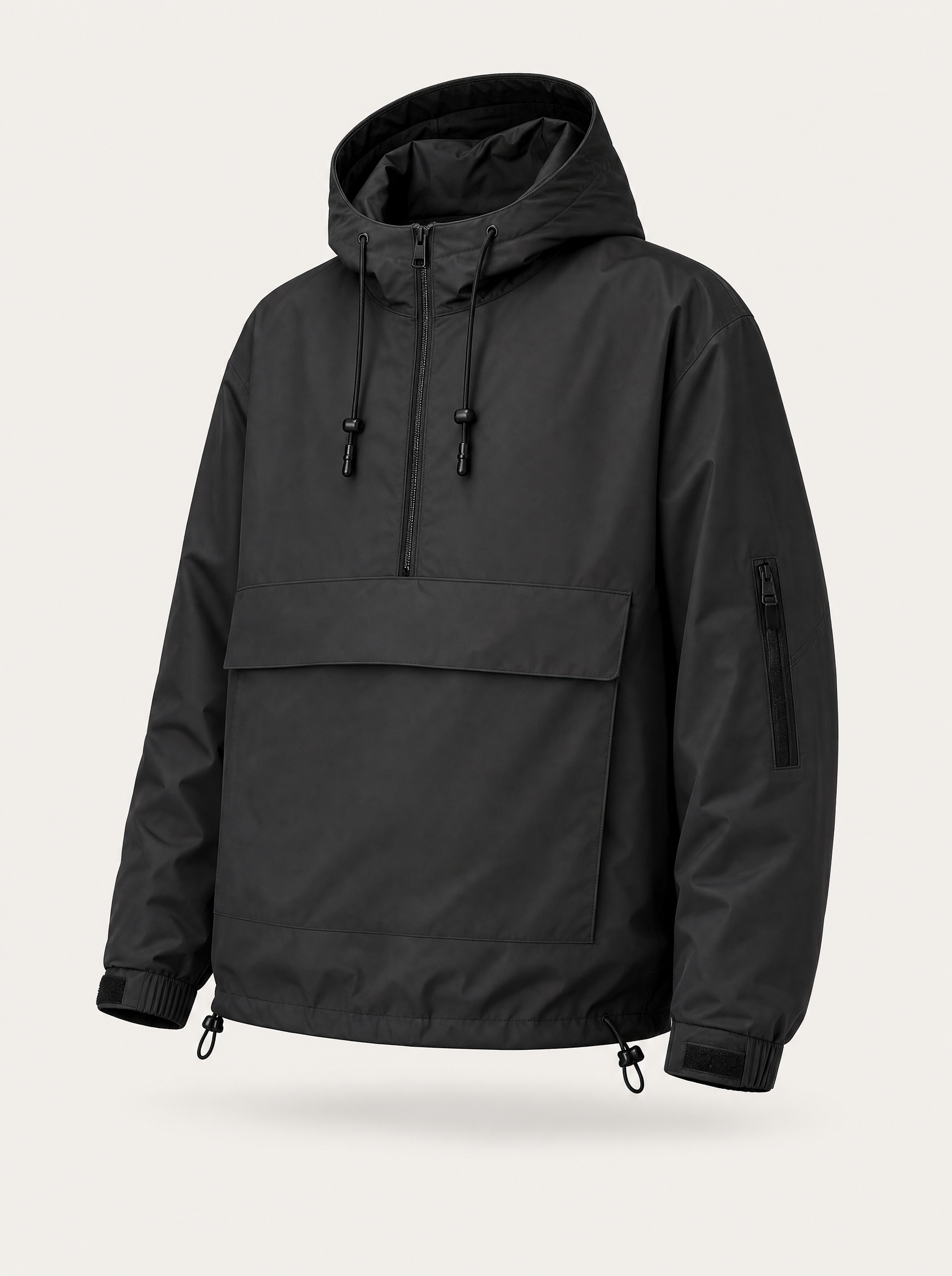 Sheyla - Casaca Impermeable con Capucha Negro