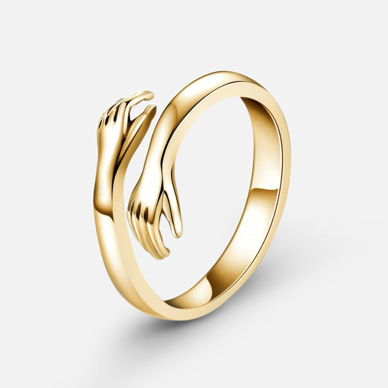 Anillo abrazo dorado