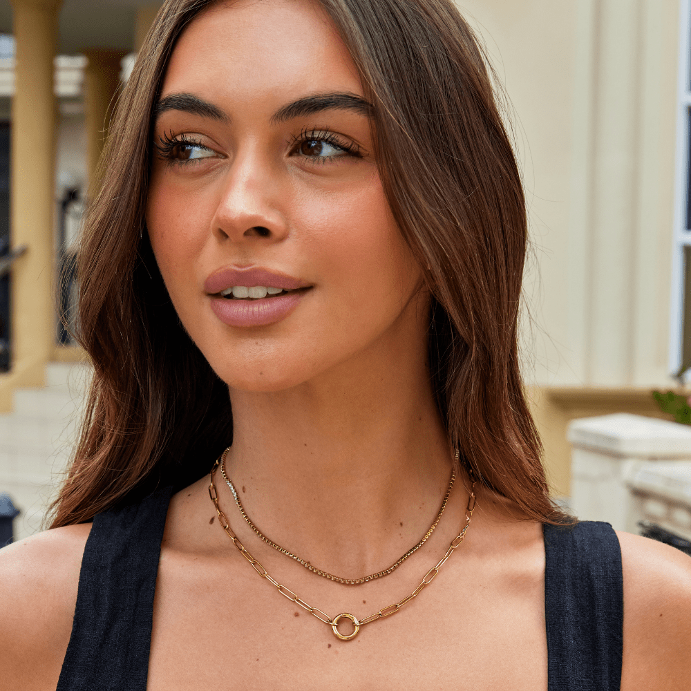 Fernanda - Collar de Cristal Dorado