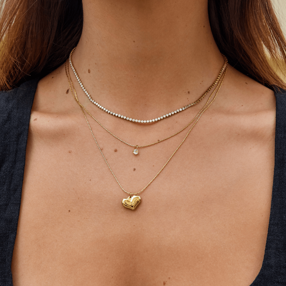 Fernanda - Collar de Cristal Dorado