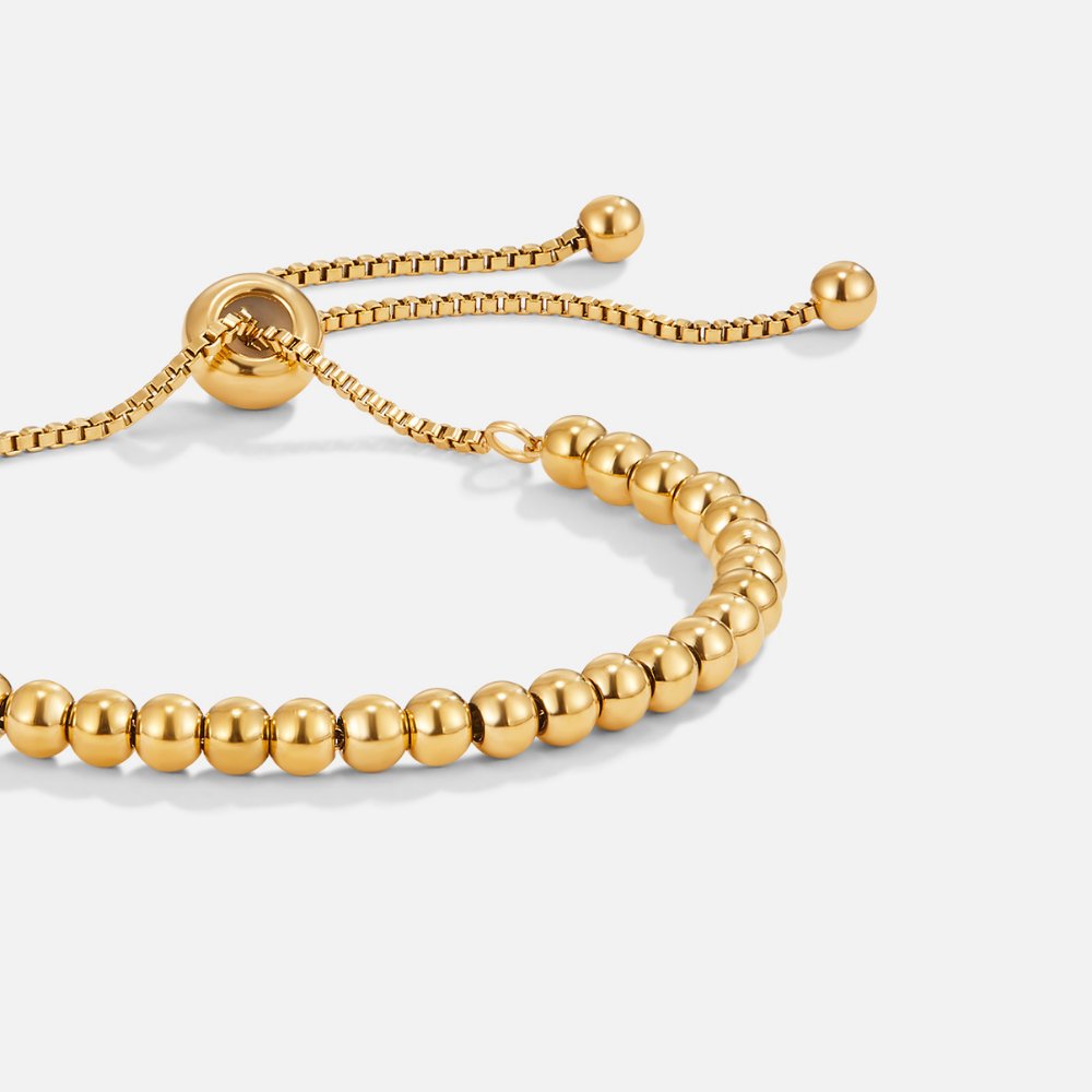Beatriz - Pulsera de Cuentas Dorada