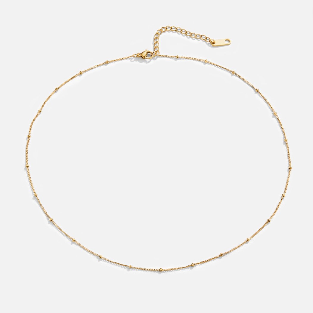 Marina - Collar de Cuentas Cadena Dorada