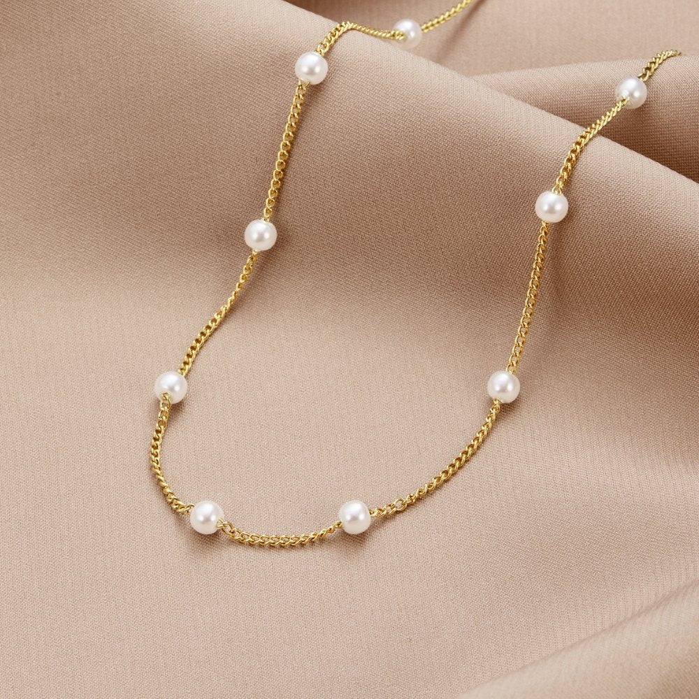 Lourdes - Collar de Perla Dorado 18k