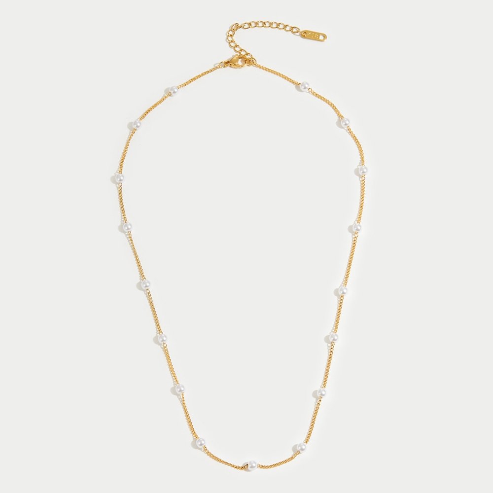 Lourdes - Collar de Perla Dorado 18k