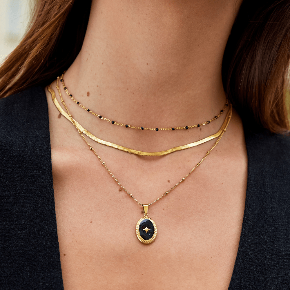 Nataly - Collar Cadena Serpiente Dorado
