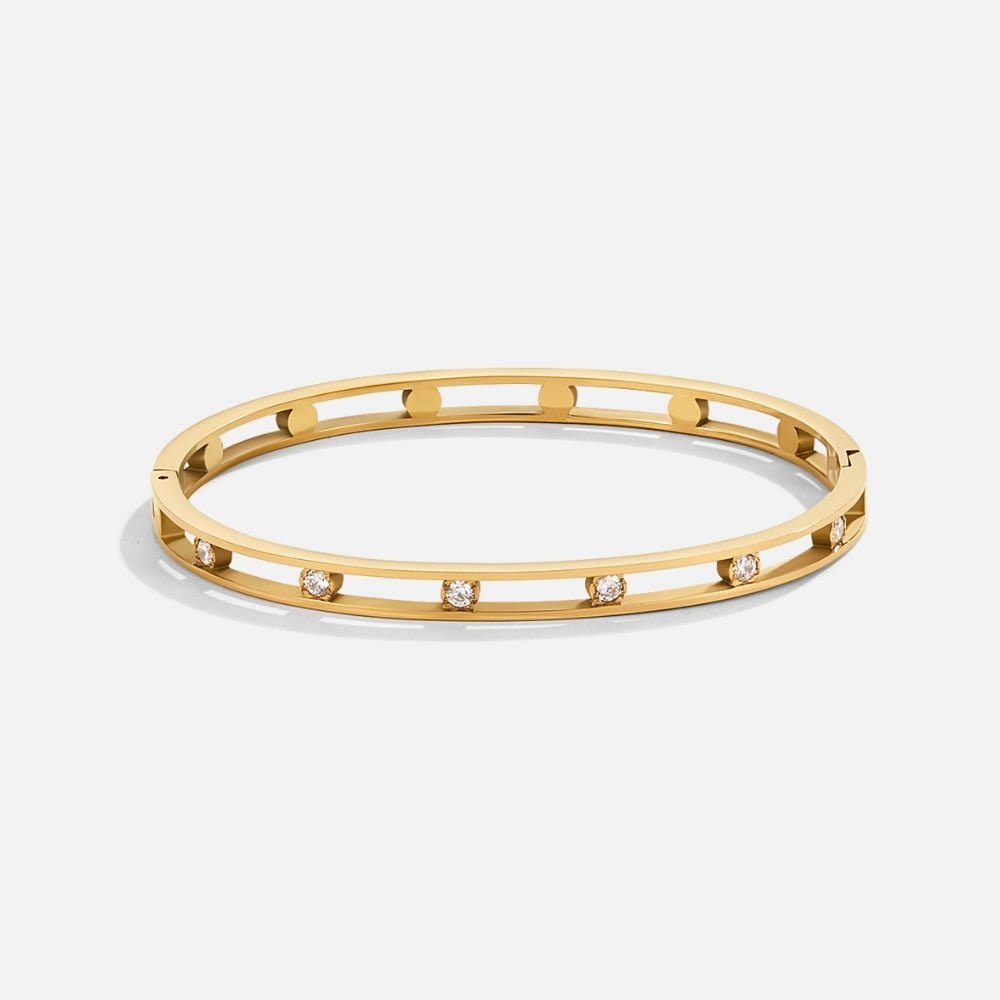 Sofía - Brazalete de Cristales Dorado